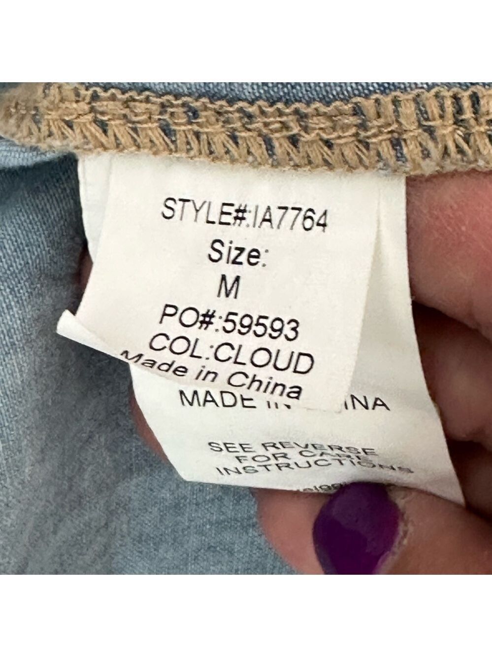 Level 99 Stacey western button up size M - Picture 3 of 7